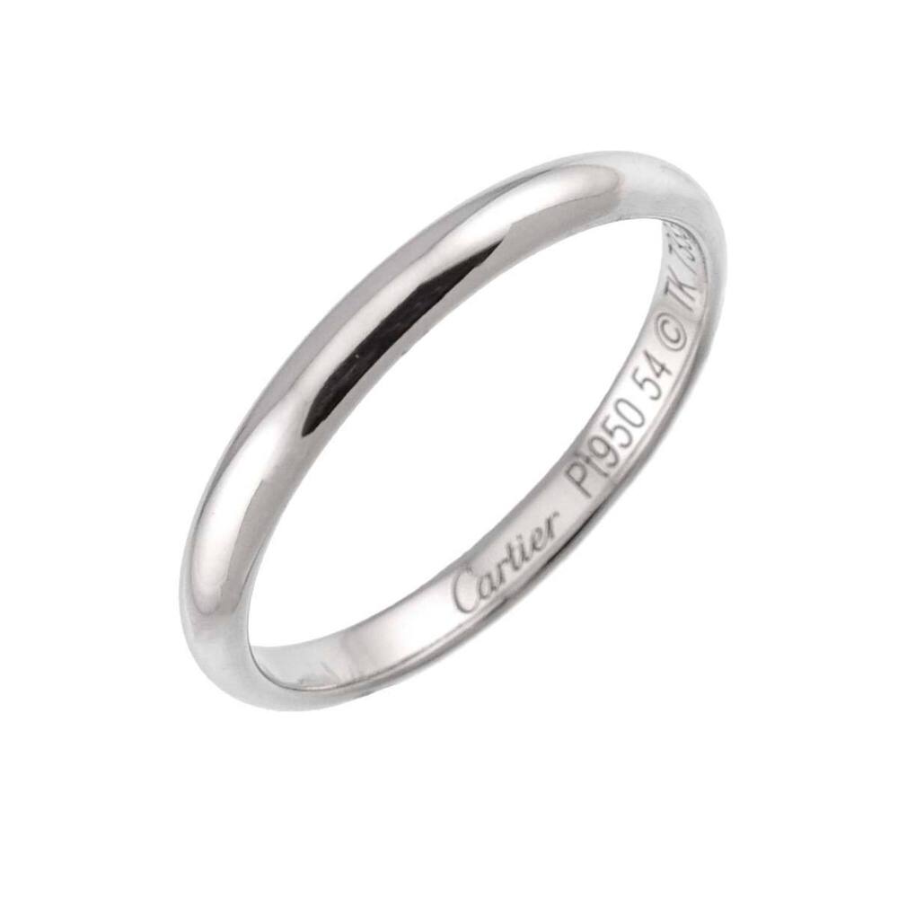 Cartier 1895 Classic #54 Ring, Platinum, 2.5mm width.